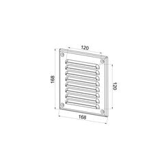 Ventilācijas režģis Awenta, 14*14,balta krāsa цена и информация | Вентиляторы для ванной | 220.lv