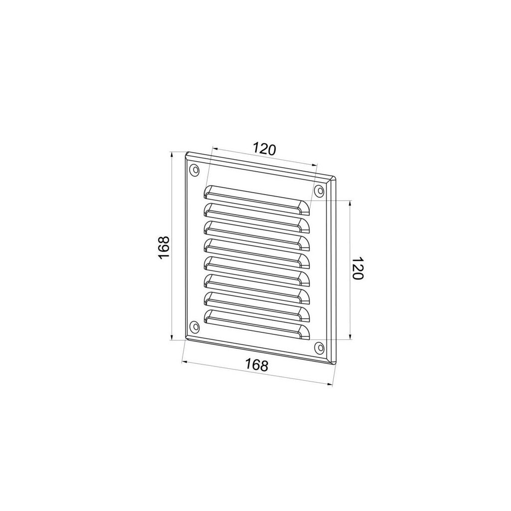 Ventilācijas režģis Awenta, 14*14,balta krāsa цена и информация | Ventilatori vannas istabai | 220.lv