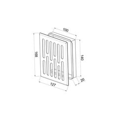 Вентиляционная решетка Awenta, 10*14, белая цена и информация | Вентиляторы для ванной | 220.lv