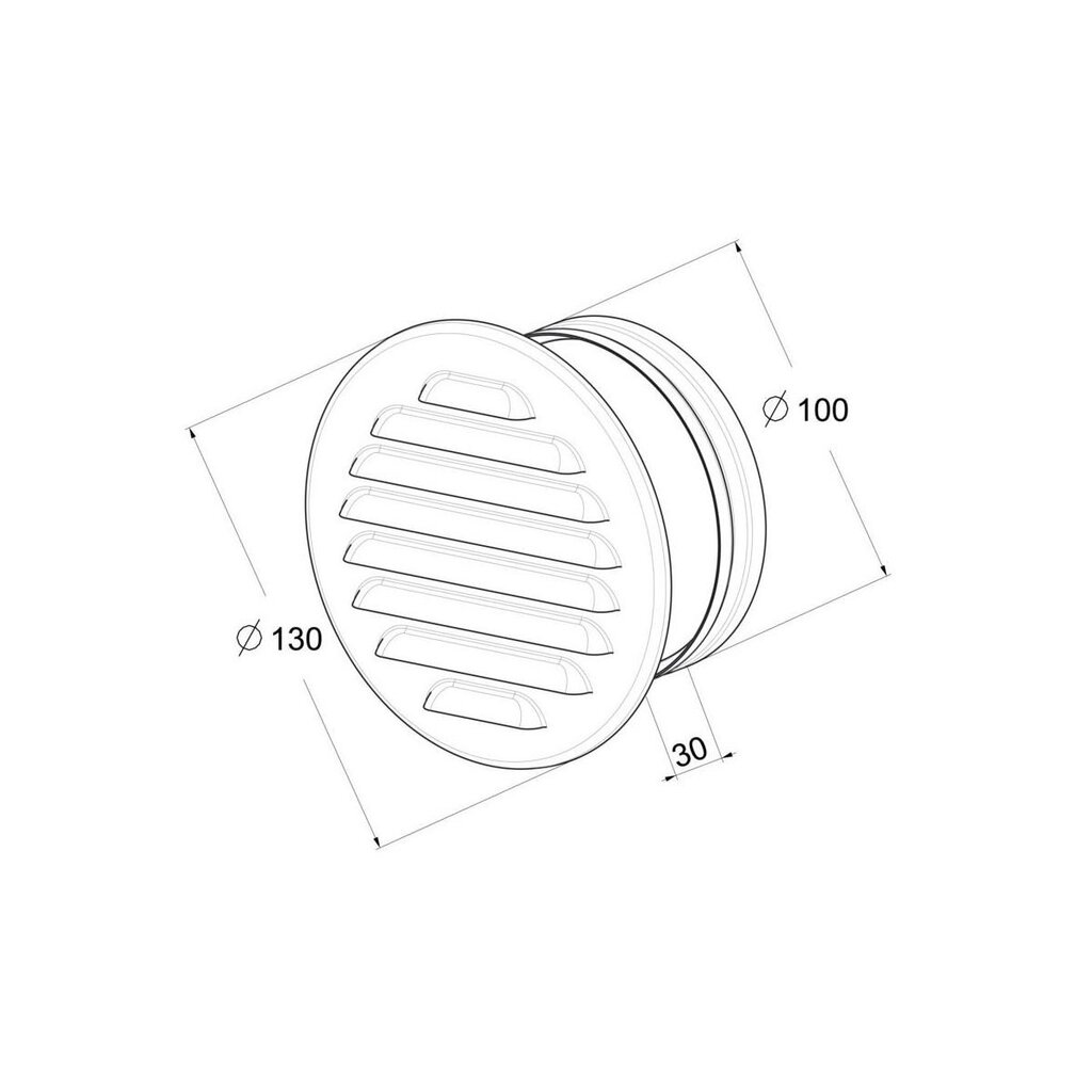 Ventilācijas režģis Awenta, 100mm, balta krāsa цена и информация | Ventilatori vannas istabai | 220.lv