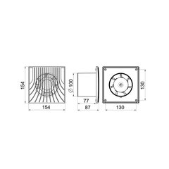 Izplūdes ventilators Awenta WA100DWP, 100mm cena un informācija | Ventilatori vannas istabai | 220.lv