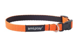 Regulējama kakla siksna Amiplay Twist, S, oranža cena un informācija | Apkakles, siksnas suņiem | 220.lv
