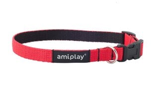 Regulējama kakla siksna Amiplay Twist, M, sarkana cena un informācija | Apkakles, siksnas suņiem | 220.lv