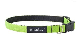 Regulējama kakla siksna Amiplay Twist, M, zaļa cena un informācija | Apkakles, siksnas suņiem | 220.lv