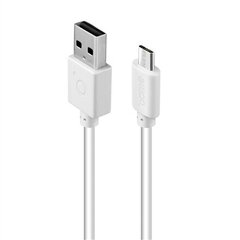 MicroUSB savienotājkabelis ACME CB1011W, Balts, 1 m cena un informācija | Savienotājkabeļi | 220.lv