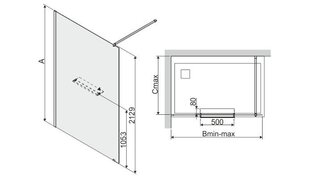 Walk-In душевая кабина Sanplast Altus PIII/ALTIIa 110s цена и информация | Душевые двери и стены | 220.lv