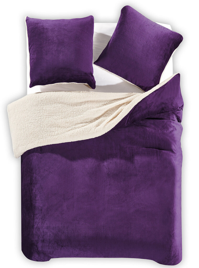 TEDDY PURPLE mikrošķiedras gultas veļa 200x200 + 80x80cm x 2 цена и информация | Gultas veļas komplekti | 220.lv