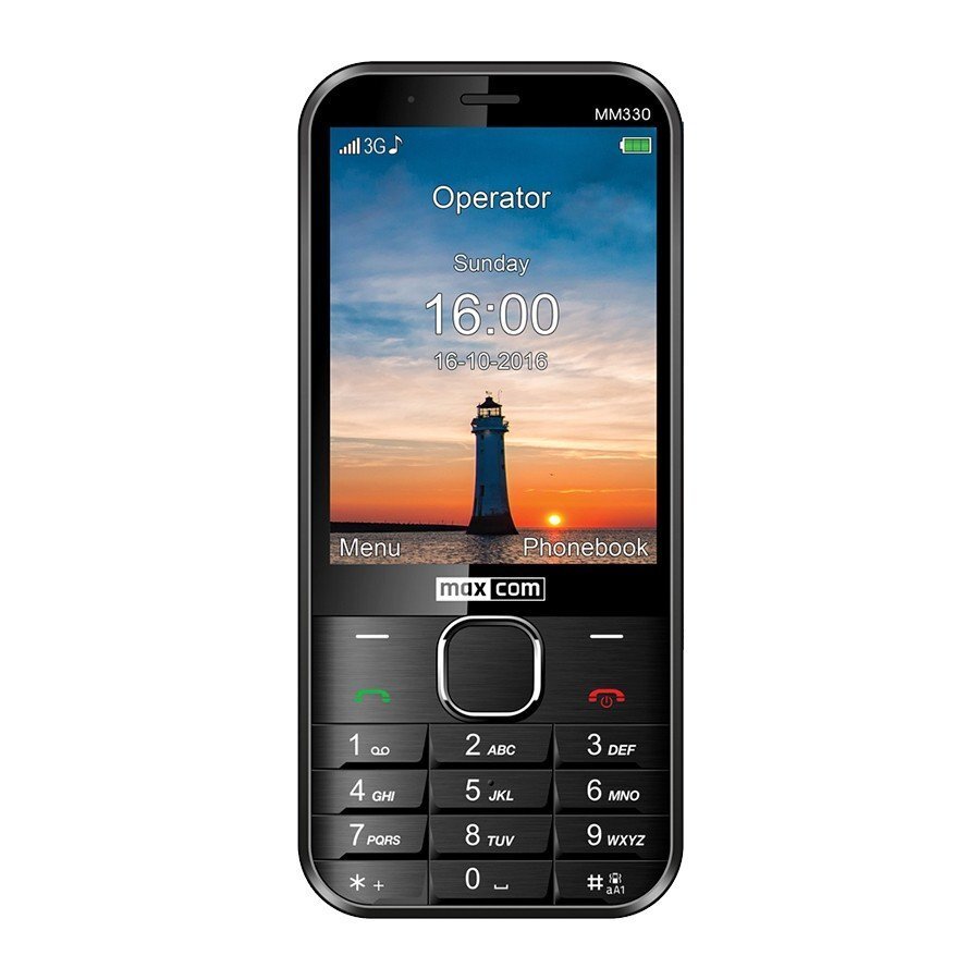 Maxcom MM330, Melns цена и информация | Mobilie telefoni | 220.lv