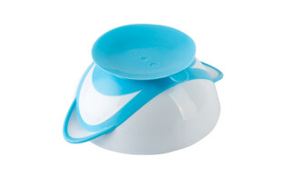 Тарелка с липким дном и ложкой BabyOno 1063, 6 мес+, синяя цена и информация | Детская посуда, контейнеры для молока и еды | 220.lv