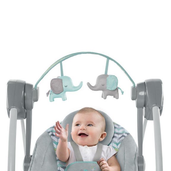 Bright Starts šūpuļkrēsls Comfort 2 Go Portable Swing™ - Jungle Journey™ cena un informācija | Bērnu šūpuļkrēsliņi | 220.lv