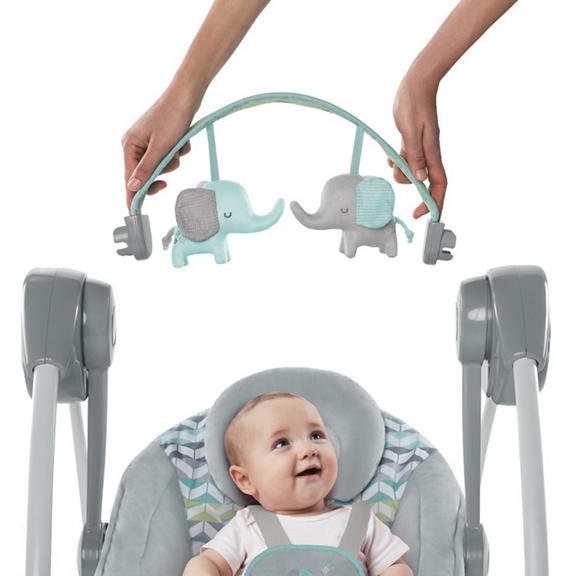 Bright Starts šūpuļkrēsls Comfort 2 Go Portable Swing™ - Jungle Journey™ цена и информация | Bērnu šūpuļkrēsliņi | 220.lv