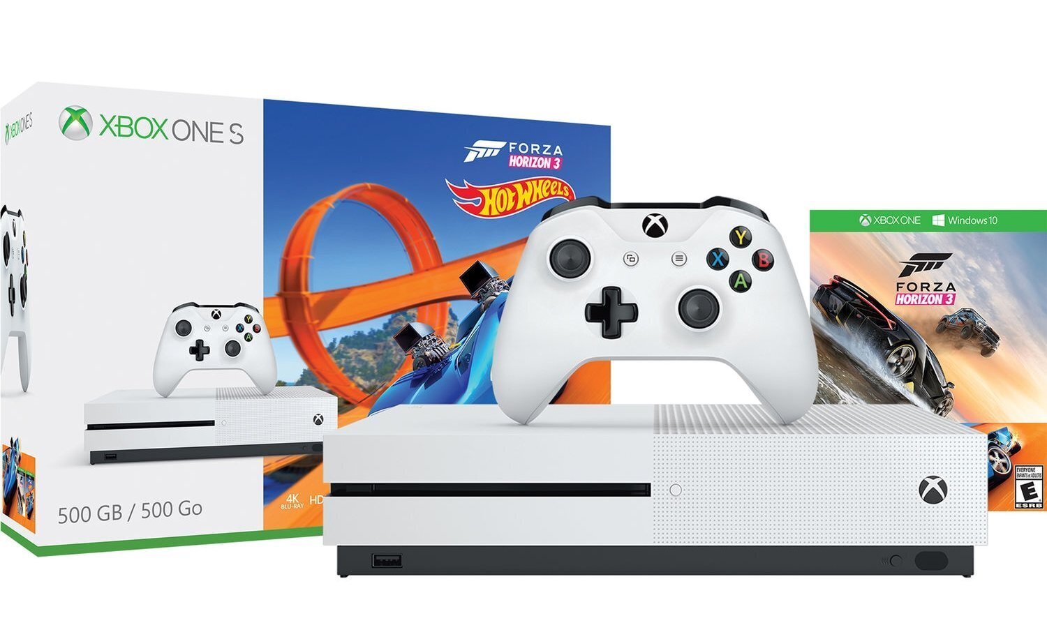 Microsoft Xbox ONE S 500GB + Forza Horizon 3 + Hot Wheels цена и информация | Spēļu konsoles | 220.lv