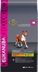 Eukanuba сухой корм для собак среднего размера со свежей курицей 15 кг цена и информация | Сухой корм для собак | 220.lv