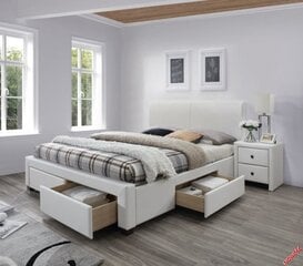 Кровать Halmar Modena 2, 160x200 см, белый цена и информация | Лежаки | 220.lv