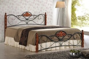 Кровать Halmar Valentina, 160x200 cм, коричневый/черный цвет цена и информация | Кровати | 220.lv