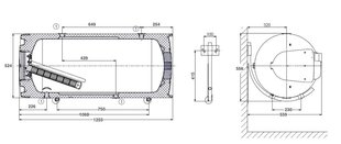 Комбинированный водонагреватель Dražice OKCV 160 l., горизонтальный цена и информация | Водонагреватели | 220.lv