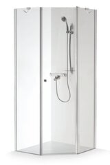 Dušas kabīne Brasta Glass Linen, caurspīdīgs stikls, 90x90x200cm cena un informācija | Dušas kabīnes | 220.lv