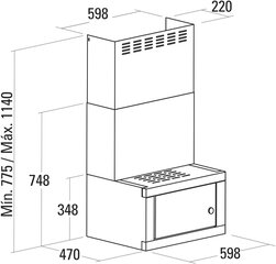 CATA Hood Chorus  Wall mounted, Energy efficiency class E, Width 60 cm, 400 m³ цена и информация | Вытяжки на кухню | 220.lv