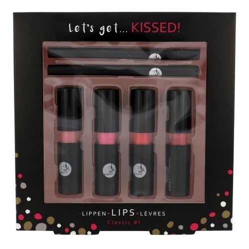 Komplekts Cosmetic 2K Let´s Get Kissed! cena un informācija | Lūpu krāsas, balzāmi, spīdumi, vazelīns | 220.lv
