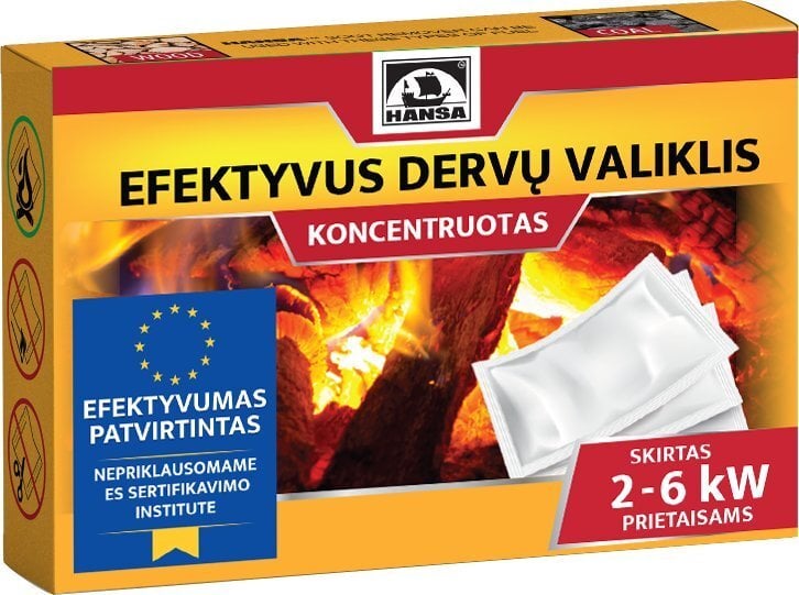 Koncentrēts darvas tīrītājs 2-6 kW apkures ierīcēm, 5 pakas цена и информация | Kamīnu un krāšņu aksesuāri | 220.lv