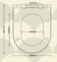 Tualetes poda vāks ar Soft close funkciju AWD Interior Kent цена и информация | Детали для унитазов, биде | 220.lv