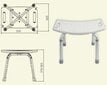 Krēsls dušai AWD Interior, 51x37x35,5 cm цена и информация | Vannas istabas aksesuāri | 220.lv