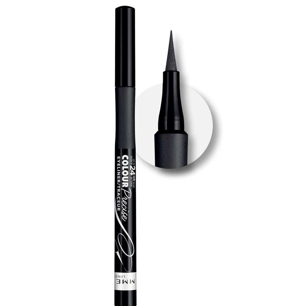 Rimmel Colour Precise 24HR acu laineris 1 ml, 001 Black цена и информация | Acu ēnas, skropstu tušas, zīmuļi, serumi | 220.lv