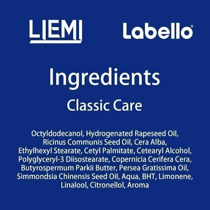 Labello Classic Care lūpu balzams 5,5 ml cena un informācija | Lūpu krāsas, balzāmi, spīdumi, vazelīns | 220.lv