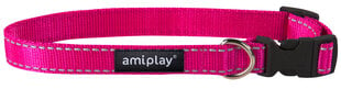 Amiplay регулируемый ошейник Reflective, L, розовый цена и информация | Ошейники, подтяжки для собак | 220.lv