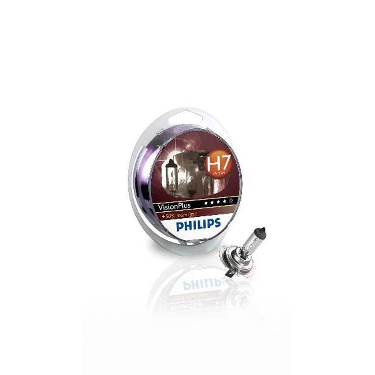 PHILIPS autospuldze H7 12V 55W Vision Plus +50%, 2 gab. blisteris цена и информация | Auto spuldzes | 220.lv