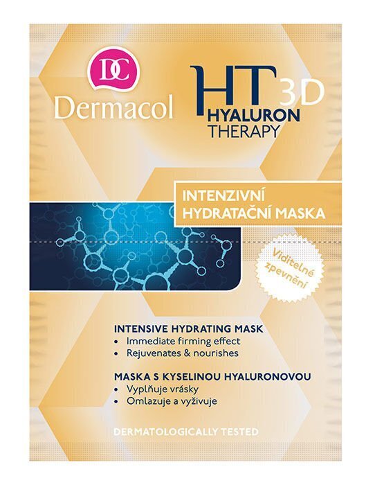 Attīroša sejas maska Dermacol Hyaluron Therapy 16 ml cena un informācija | Sejas maskas, acu maskas | 220.lv