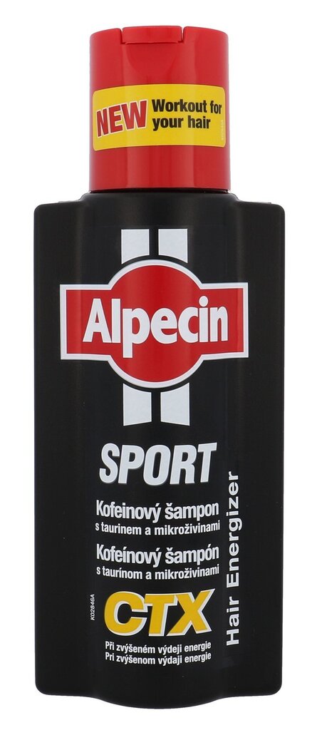 Šampūns ar kofeīnu pret matu izkrišanu vīriešiem Alpecin Sport Coffein CTX 250 ml cena un informācija | Šampūni | 220.lv