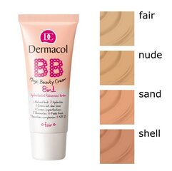 Sejas adas kopšanas līdzeklis Dermacol Hydrating Toning Cream 8 1 BB SPF 15 (Beauty Magic Cream) 30 ml цена и информация | Наносите на чистую кожу лица. Подержите около 10-15 минут и смойте водой. | 220.lv