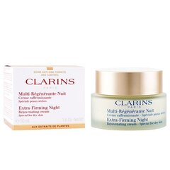 Nakts sejas krēms sausai ādai Clarins Extra Firming Night 50 ml cena un informācija | Sejas krēmi | 220.lv