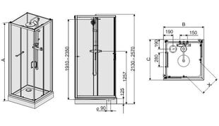 Dušas kabīne Sanplast Classic II kpl-KCKN/CLII 80s цена и информация | Душевые кабины | 220.lv