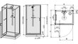 Dušas kabīne Sanplast Classic II kpl-KCDJ/CLII 80-120s цена и информация | Dušas kabīnes | 220.lv