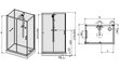 Dušas kabīne Sanplast Classic II kpl-KCD2/CLII 80-120s cena un informācija | Dušas kabīnes | 220.lv