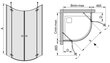 Stūra pusapaļā dušas kabīne Sanplast Free Line KP4/Free 80-90s цена и информация | Dušas kabīnes | 220.lv