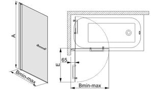 Стенка для ванны Sanplast Prestige III KW/PR III 70s, манхатан цена и информация | Принадлежности для ванн и душевых кабин | 220.lv