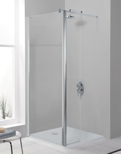 Walk-In dušo kabina Sanplast Prestige III PR2/PR III 80s, blizganti sidabro cena un informācija | Dušas durvis, dušas sienas | 220.lv