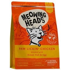 Meowing Heads pieaugušiem kaķiem Paw Lickin ar vistu, 4 kg цена и информация | Сухой корм для кошек | 220.lv