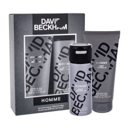 Komplekts David Beckham Homme: dezodorants 150 ml + dušas želeja 200 ml cena un informācija | Parfimēta sieviešu kosmētika | 220.lv