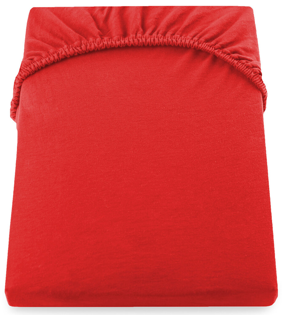 DecoKing trikotāžas Amber Red palags ar gumiju, 180x200 cm cena un informācija | Palagi | 220.lv