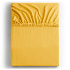 DecoKing jersey Amber Orange palags ar gumiju matracim, 200x200 cm cena un informācija | Palagi | 220.lv