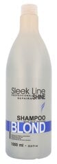 Шампунь для нейтрализации желтого тона для светлых волос Stapiz Sleek Line Blond, 1000 мл цена и информация | Шампуни | 220.lv