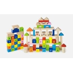 Деревянные цветные блоки с буквами и цифрами Viga, 100 ч. цена и информация | Игрушки для малышей | 220.lv