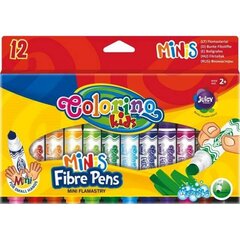 Colorino Kids Mini фломастеры 12 цветов, 32117PTR цена и информация | Принадлежности для рисования, лепки | 220.lv