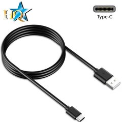 HQ Универсальный USB 3.0 на Type-C Супер Быстрый Кабель 2м Черный (OEM) цена и информация | Кабели для телефонов | 220.lv