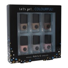 Nagu laka 2K Let´s Get Colourful Nail Polish: 6 x 5 ml, Nude cena un informācija | Nagu lakas, stiprinātāji | 220.lv