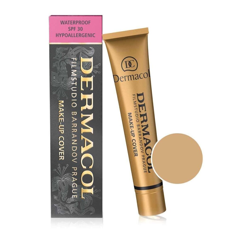 Spēcīgi maskējošs grima pamats Dermacol Make-Up Cover SPF30 210, 30 g cena un informācija | Grima bāzes, tonālie krēmi, pūderi | 220.lv